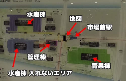 豊洲市場　見取り図