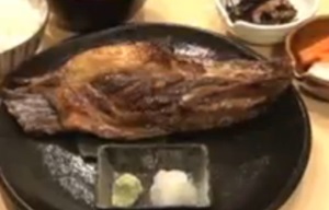 マグロのハラモの塩焼き御膳